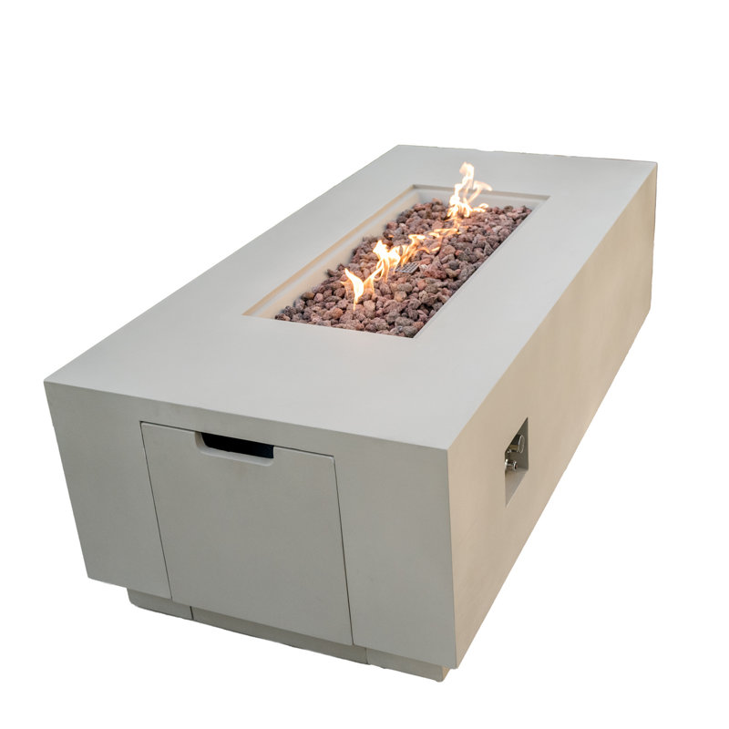 Latitude Run® AMS SEDONA Fire Table Propane Tank Inside Light Grey
